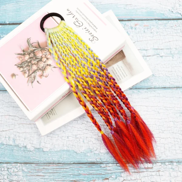 Girls Colorful Braids Ponytail Hair Ornament Headbands Rope Rubber Bands Beauty Hair Bands Headwear Braid Kids Gift Hair Accesso - Image 36