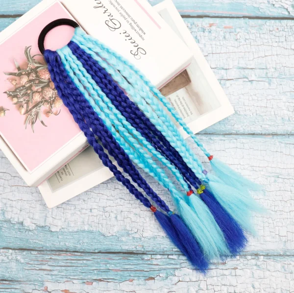 Girls Colorful Braids Ponytail Hair Ornament Headbands Rope Rubber Bands Beauty Hair Bands Headwear Braid Kids Gift Hair Accesso - Image 35