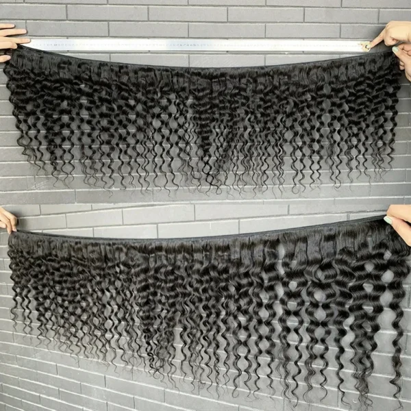 30 Inch Deep Wave 1 3 4 Bundles Deal Bralizian Hair Weave Bundles 100% Virgin Human Hair Water Wave Curly Bundles Extensions - Image 10