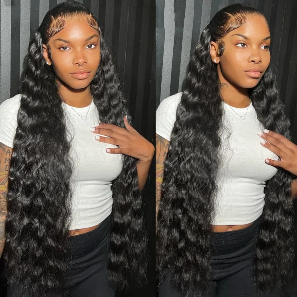 40 42 Inch Curly Lace Front Human Hair Wigs For Black Women Pre Plucked Transparent 13x4 Deep Wave Frontal Wig 13x6 Hd Lace Wig - Image 8