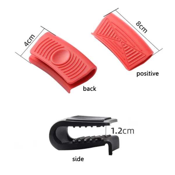 2pcs Pan Handle Cover Heat Resistant Anti Scalding Pot Holder Clip Non-Slip Oven Mitts Gloves Cooking Tool Kitchen Gadgets - Image 5