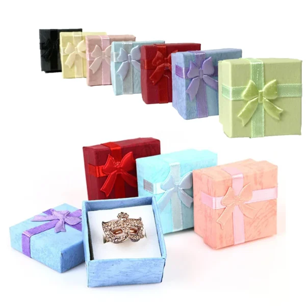 Ring Organizer Box Earrings Storage Gift Box Earrings Ring Box Paper Jewellry Packaging Container Trinket Box 1pc 4x4cm - Image 28