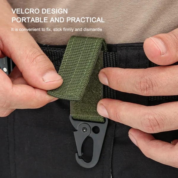 Outdoor Carabiner Keychains Camping Equipment Nylon Hook Carabiner Tactical Military Molle System Hook Belt Keychain - Image 23