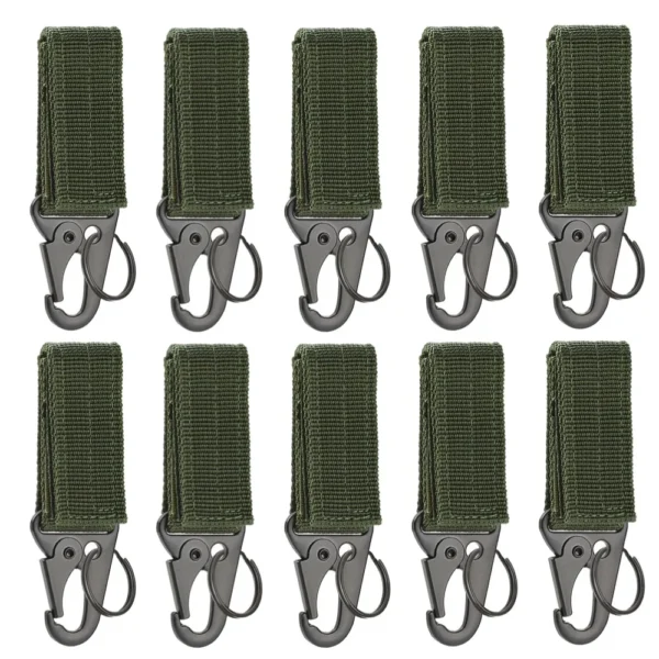 Outdoor Carabiner Keychains Camping Equipment Nylon Hook Carabiner Tactical Military Molle System Hook Belt Keychain - Image 11