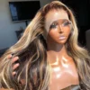 Highlight 13x6 Lace Frontal Wig Human Hair Body Wave 13x4 Hd Lace Front Wig For Women 4/27 Blonde Ombre Brown Colored Wig 36Inch - Image 2