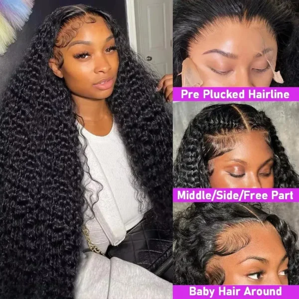 280% Density 38 40 Inch Deep Wave 13x6 HD Lace Front Human Hair Wig Loose Water Curly 13x4 Lace Frontal Wig Human Hair For Women - Image 5