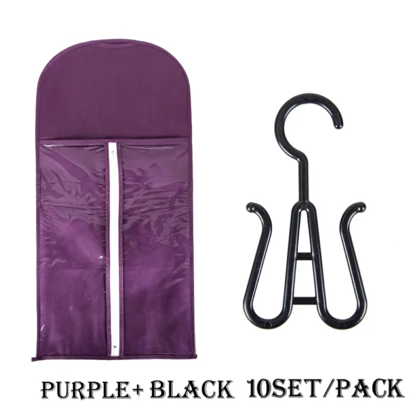 Wholesale 5/10Set Extra Long Wig Storage Bag With Hanger Portable Hanging Wig Bag With Zipper Storage Bag With Hanger For Hair - Image 26