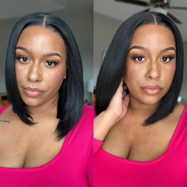 Wear And Go Bob Wigs For Women Human Hair 180% Straight Glueless Wig Ready To Go Human Hair Wigs Pre Cut Lace Air Wig Sale - Image 16