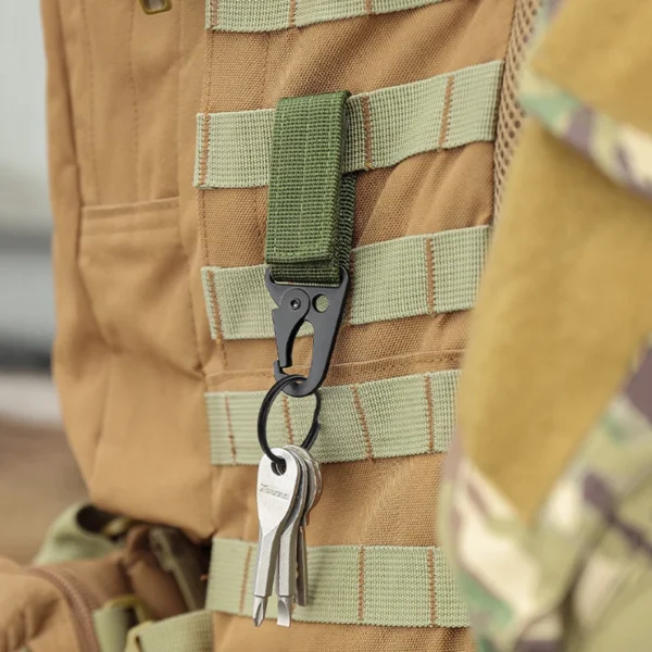Outdoor Carabiner Keychains Camping Equipment Nylon Hook Carabiner Tactical Military Molle System Hook Belt Keychain - Image 25