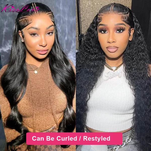 KissLove Straight Pre Braided Lace Front Wig Ready To Go Wigs Invisible HD Lace Frontal Wig Human Hair Pre Everything Done Wigs - Image 3