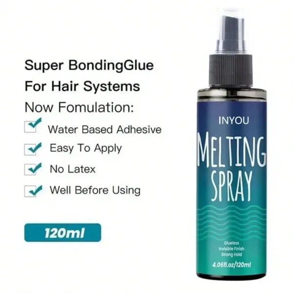 120ML Lace Melting and Holding Spray Glue-Less Hair Adhesive for Wigs, Strong Natural Finishing Hold with Control - Image 4