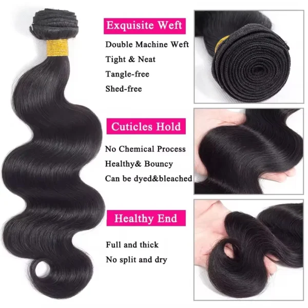 Body Wave Bundles Human Hair Brazilian Hair Extensions For Women 36 38 40 Inch Human Hair Bundles Brazilian Hair Weave Bundles - Image 6