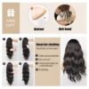 Loose Body Wave Synthetic Wigs Long Brown Blonde Ombre Wig with Bangs Wave Curl Wigs for Black Women Heat Resistant Daily Party - Image 23