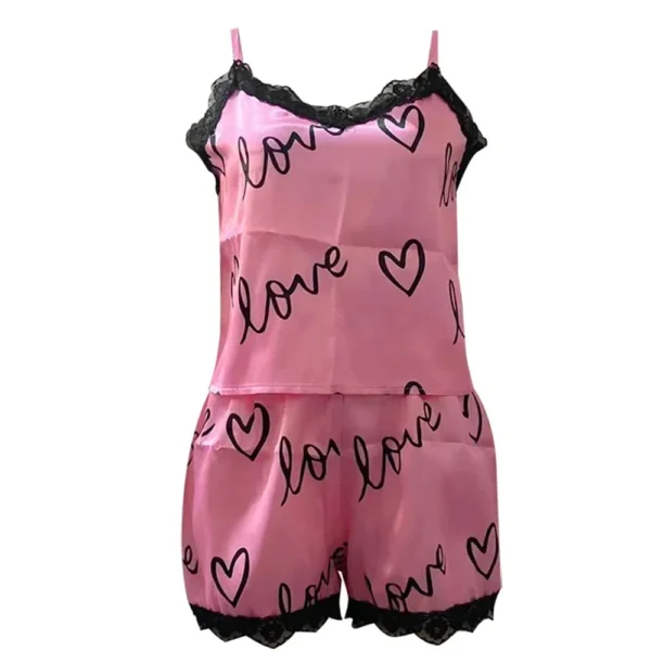 2 Pieces Set Women'S Pajama Shorts Suit Homewear Print Underwear Pijama Sexy Lingerie Camisoles Tanks Nighty Ladies Sleepwear - Image 6