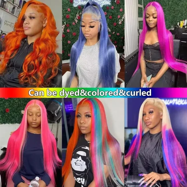 13x6 HD Transparent 613 Blonde Lace Frontal Wig Human Hair  200% Density  36 inches Lace Frontal Wig straight Lace Frontal Wigs - Image 4