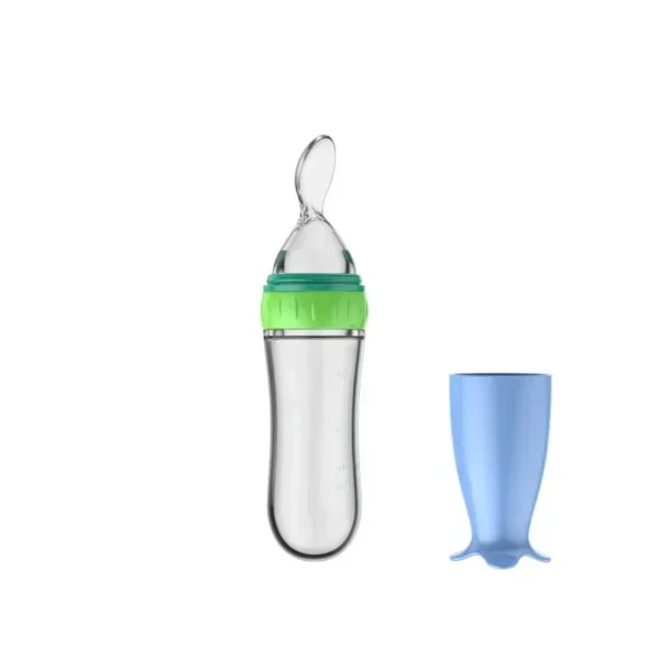 Baby Food Feeder, Silicone Baby Food Dispensing Spoon, 3 Oz Squeeze Feeding Spoons with Suction Cup for Boys Girl Kids Toddlers - Image 9