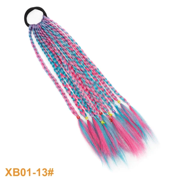 Girls Colorful Braids Ponytail Hair Ornament Headbands Rope Rubber Bands Beauty Hair Bands Headwear Braid Kids Gift Hair Accesso - Image 9