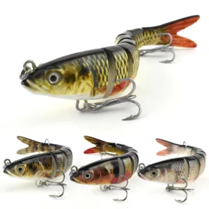 5 Inch Multi Joint Swinging Bait Hard Artificial Crank Lifelike Baits Saltwater Ocean Bluefish Fishing Lure Tackle