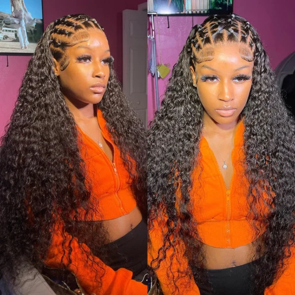 300% High Density Loose Deep Wave 40Inch 13x6 13x4 HD Lace Frontal Human Hair Wig Full Glueless Ready To Go Preplucked Curly Wig - Image 7
