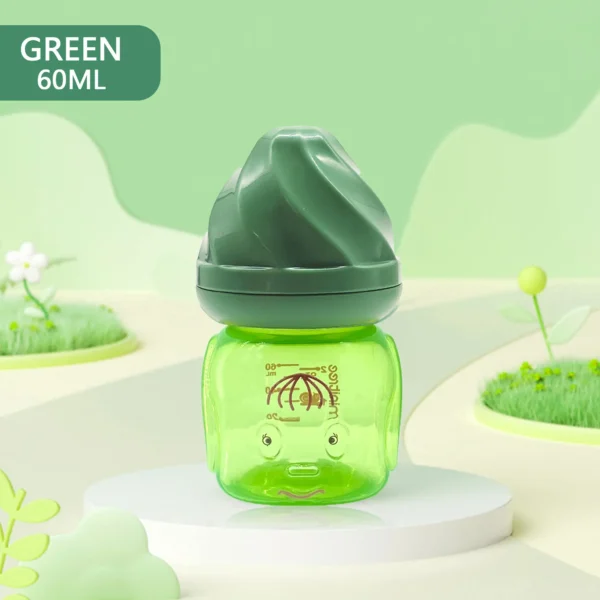 0-6 months newborn baby mini bottle, 60ml creative small windmill baby bottle, fall-proof and anti-colic PP bottle, BPA-free - Image 14