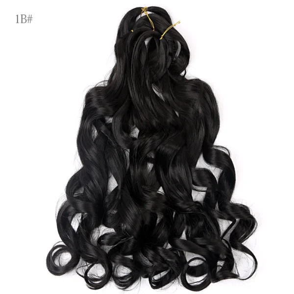 French Curly Crochet Braiding Hair Synthetic Loose Wave Ombre Braids Hair for Women  Spiral Curls Pre Stretched Hair Extensions - Image 24