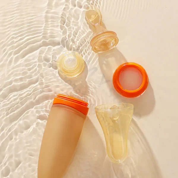 BBET Squeezing Feeding Bottle Silicone Newborn Baby Training Rice Spoon Infant Cerea Food Supplement Feeder Safe Tableware - Image 2