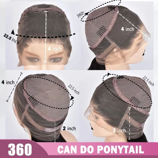 Super Double Drawn 250% Density Loose Wave 13X6 Transparent Lace Front Glueless Wig Human Princess Hair Ready To Go PrePlucked - Image 9
