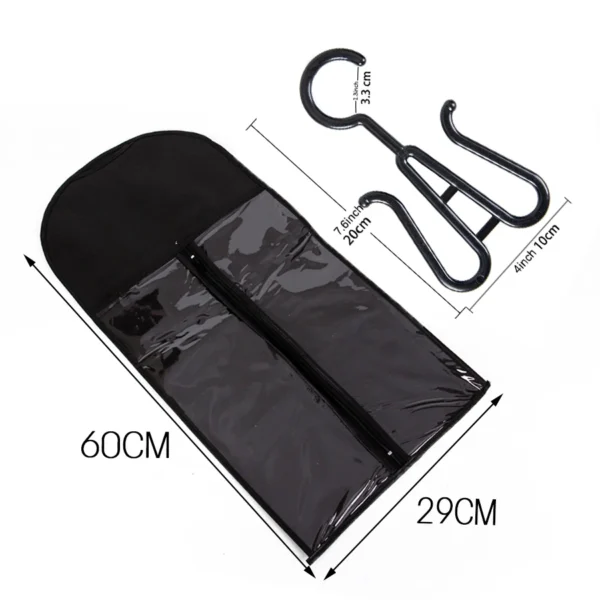 5pcs/set Wig Storage Bag Good Quality Anti Dust Hair Extensions Bag with Holder for Store Wigs Hair Extensions Ponytails 60 80cm - Image 3