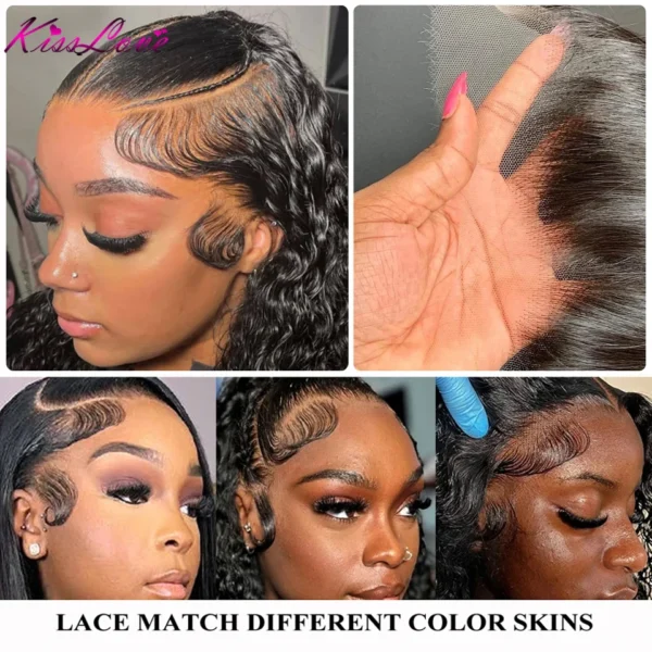 KissLove Straight Pre Braided Lace Front Wig Ready To Go Wigs Invisible HD Lace Frontal Wig Human Hair Pre Everything Done Wigs - Image 4