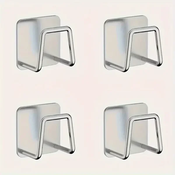 4Pcs Kitchen Storage Rack, Punching-free Wall Under Cabinet Cutting Board , Multi-functional , Accessories - Image 7