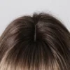 Loose Body Wave Synthetic Wigs Long Brown Blonde Ombre Wig with Bangs Wave Curl Wigs for Black Women Heat Resistant Daily Party - Image 4