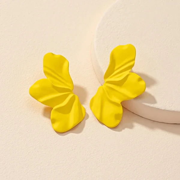 Metal Flower Post Earrings For Women Multi Color Enamel Petal Fashion Jewelry Trendy New Styles Hot Holiday Accessories 2023705 - Image 13