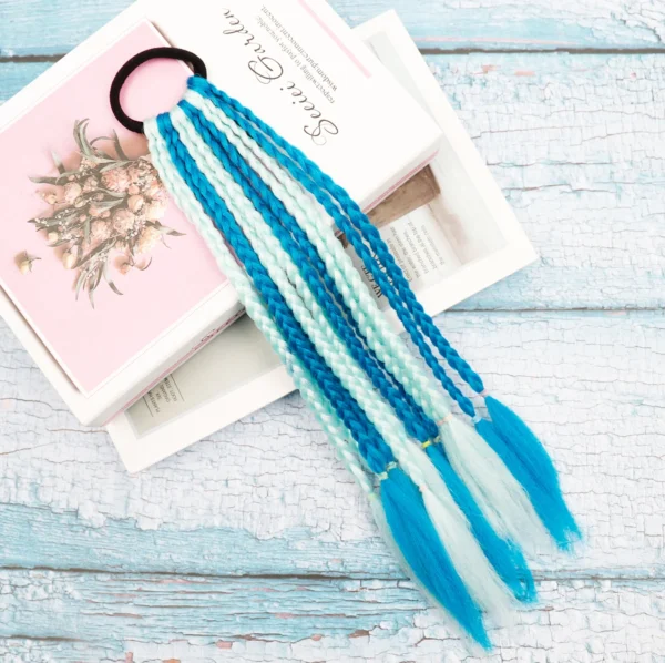 Girls Colorful Braids Ponytail Hair Ornament Headbands Rope Rubber Bands Beauty Hair Bands Headwear Braid Kids Gift Hair Accesso - Image 34