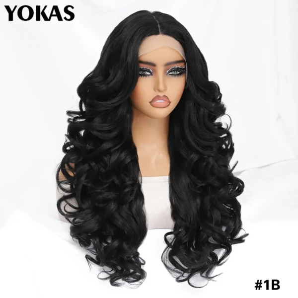 24 Inch Synthetic Lace Front Wigs For Black Women Curly Afro Lace Wigs for Afro Women Chocolate Brown Lace Front Wigs For Woman - Image 15