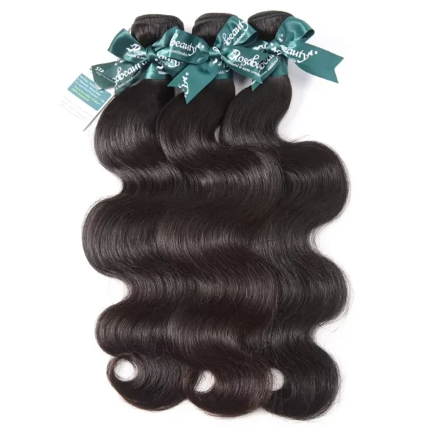 Body Wave Bundles 100% Human Hair Extensions Brazilian Remy 30 Inch Water Wavy Raw Hair Bundles Virgin Double Weft Hair Weaving - Image 8