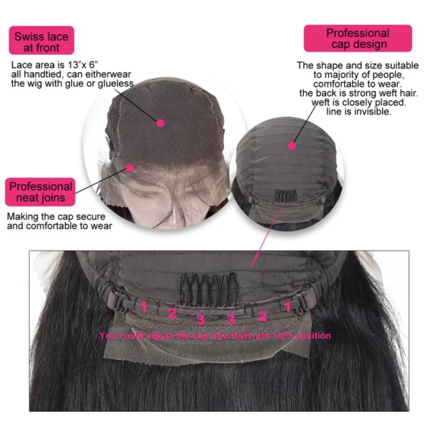 KissLove Straight Pre Braided Lace Front Wig Ready To Go Wigs Invisible HD Lace Frontal Wig Human Hair Pre Everything Done Wigs - Image 12