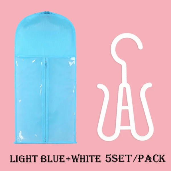5pcs/set Wig Storage Bag Good Quality Anti Dust Hair Extensions Bag with Holder for Store Wigs Hair Extensions Ponytails 60 80cm - Image 17
