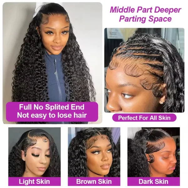 300% High Density Loose Deep Wave 40 46 50 Inch 13x6 13x4 HD Lace Frontal Human Hair Wig Brazilian 360 Full Curly Wigs For Women - Image 16