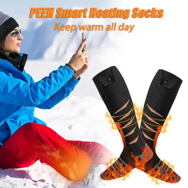 Heated Socks Thermal Winter Warm Skiing Heating Arthritis Electric Socks App Control Rechargeable Outdoor Sport Foot Warmer - Image 16