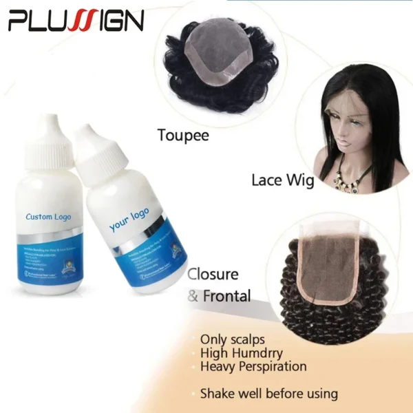 Plussign Wig Glue With Remover Super Lace Glue For Lace Wigs/Toupee/Closure Hair Glue Remover Wig Installation Kit - Image 5