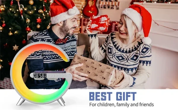Original Big G  Wireless Charger Stand LED RGB Light 15W Desk Lamp Speaker APP Control For iPhone Samsung Fast Charging Station - Image 17