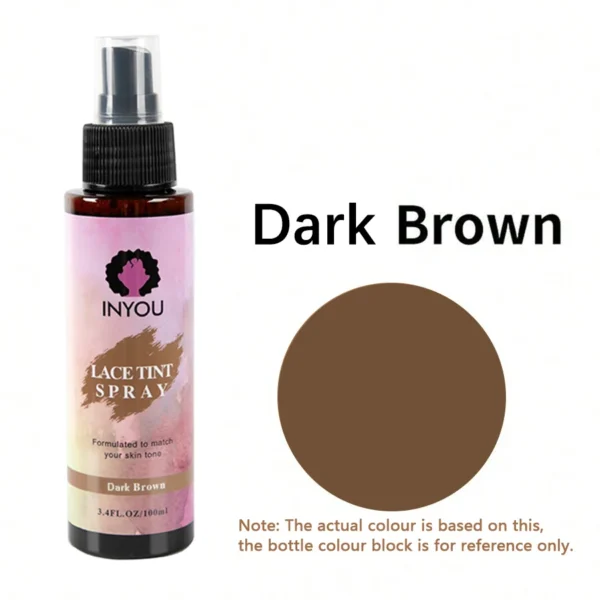 Lace Tint Spray for Wigs,Waterproof Lace Tint Melting Mousse Spray Concealer for Lace Closure front Wigs Toupees Edge Control La - Image 7