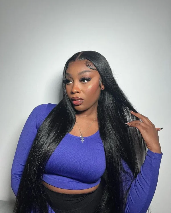 300% High Density 40 46 Inch Bone Straight 13x6 HD Lace Front Wigs Human Hair Brazilian 13x4 360 Full Lace Frontal Wig Pre Pluck - Image 14