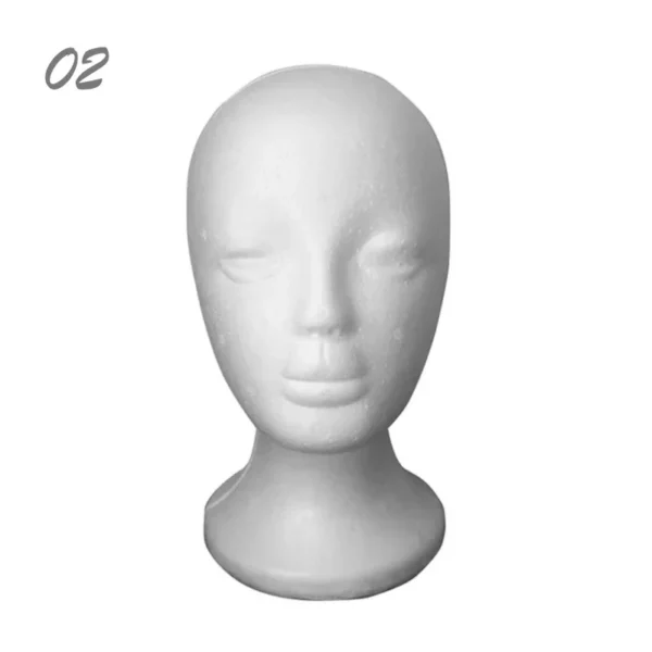 1pcs Female Styrofoam Foam Mannequin Manikin Head Model Hat Glasses Wig Display Male White Foam Mannequin Head Holder Stand Rack - Image 7