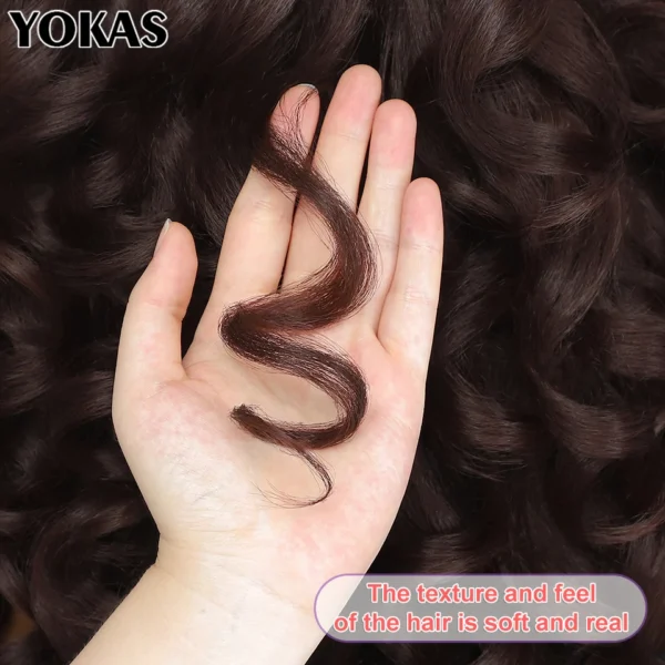 24 Inch Synthetic Lace Front Wigs For Black Women Curly Afro Lace Wigs for Afro Women Chocolate Brown Lace Front Wigs For Woman - Image 6