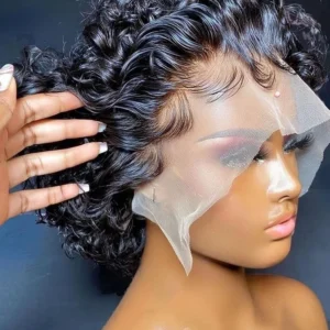 Pixie Cut Wig Human Hair 13x1 Lace Frontal Wigs Human Hair Short Bob Human Hair Wigs For Black Women Lace Front Human Hair Wig