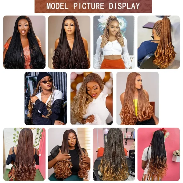 French Curly Crochet Braiding Hair Synthetic Loose Wave Ombre Braids Hair for Women  Spiral Curls Pre Stretched Hair Extensions - Image 20