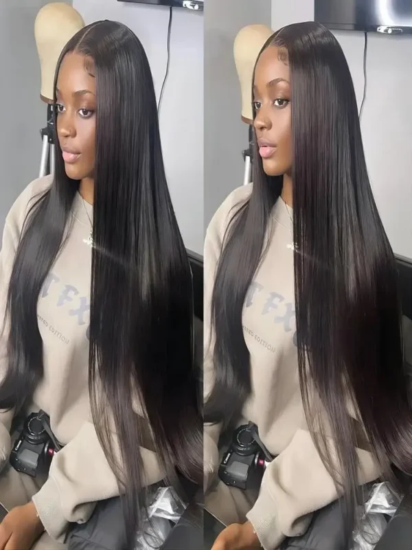 46 50 Inch 13x4 13x6 HD Transparent Bone Straight Lace Front Wigs 200 Density Brazilian Human Hair Wigs For Women - Image 11