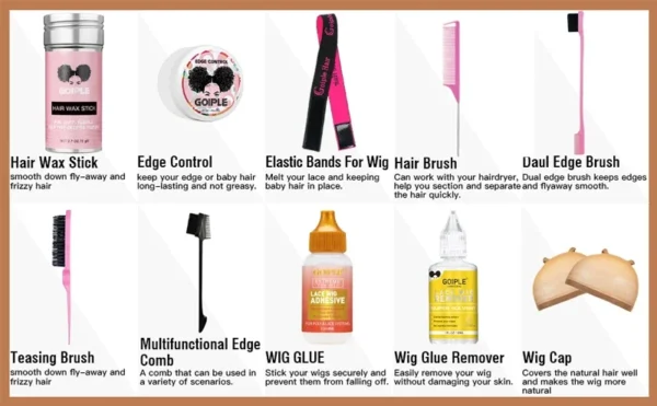 GOIPLE Melting Spray Glue for Lace Front Wig Tint Mousse Foam Waterproof Hair Extension Bond Adhesive Wax Stick Edge Control Gel - Image 17