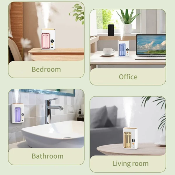 Automatic Diffuser Aromatherapy Car Perfume with Display Essential Oil Humidifier Bathroom Deodorization Air Freshener Jasmine - Image 5